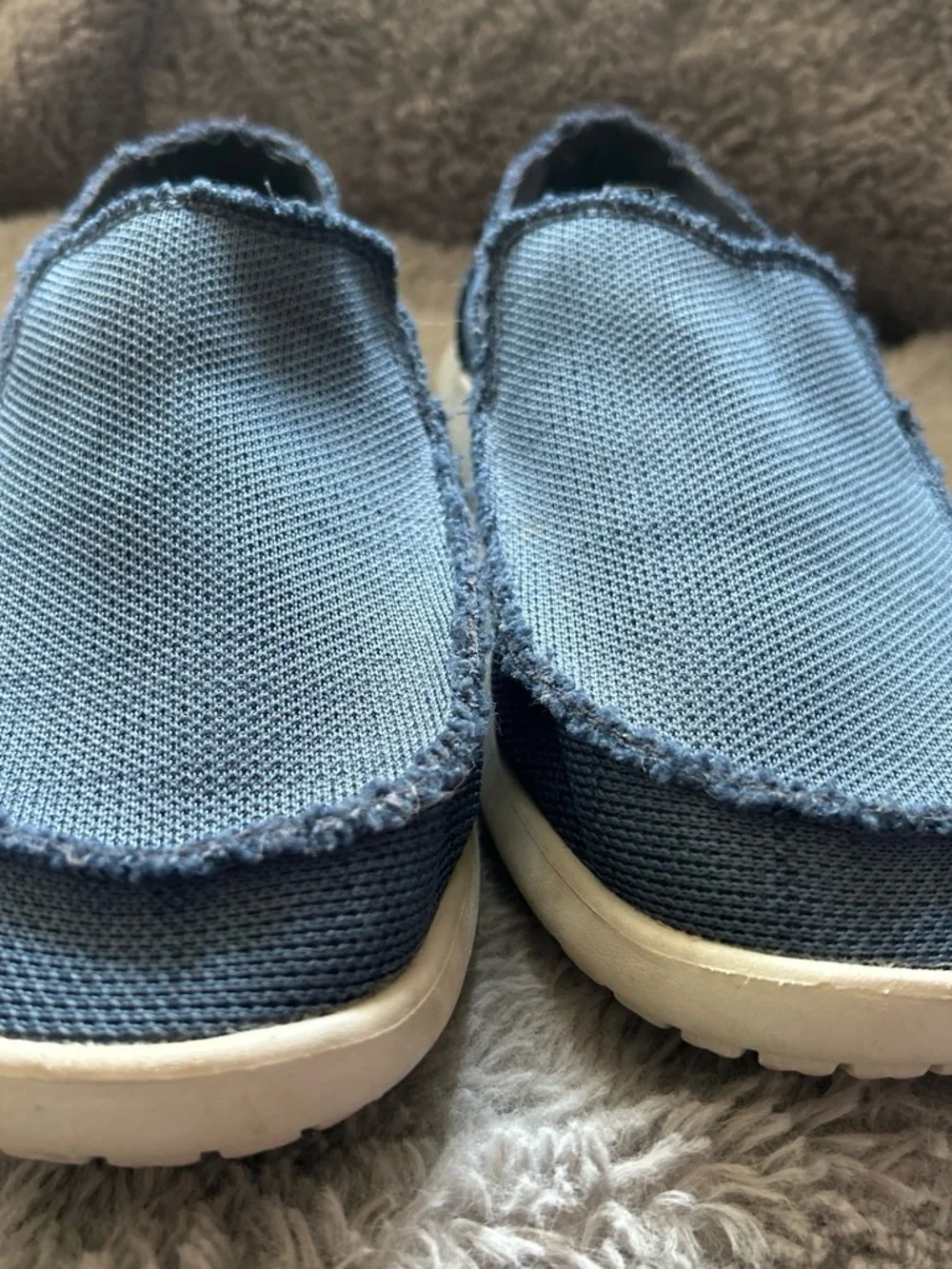 CROCS Men's Casual Slip-On Loafers in Blue with White Sole